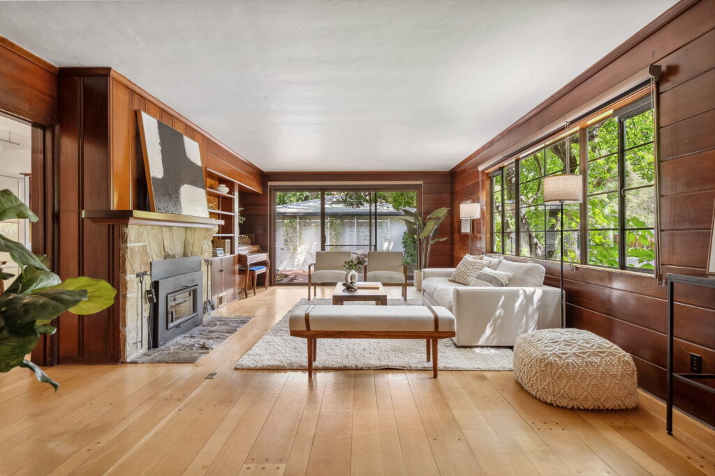 Beautiful living room with mid-century modern vibes.
